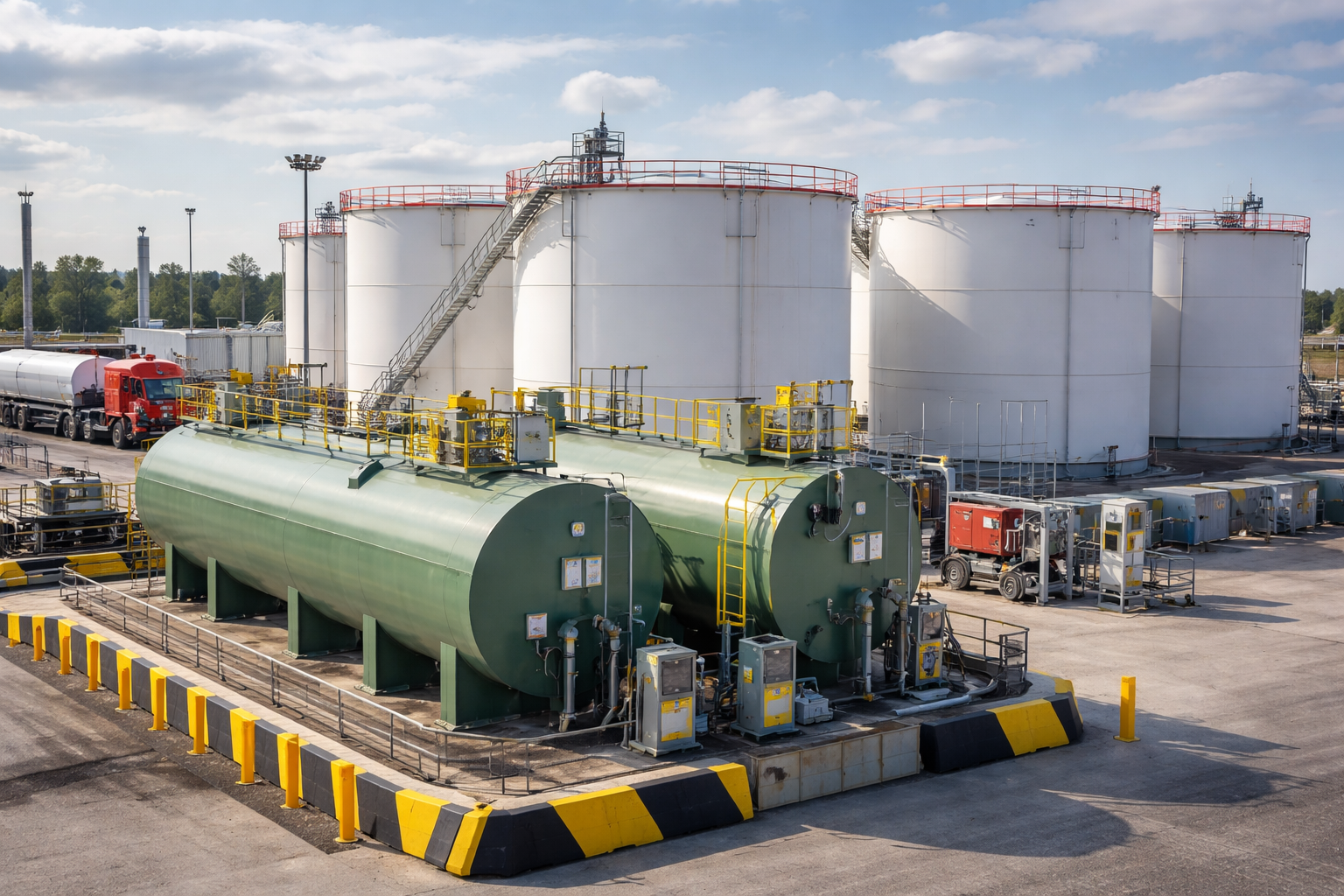 Industrial fuel storage tanks monitored remotely